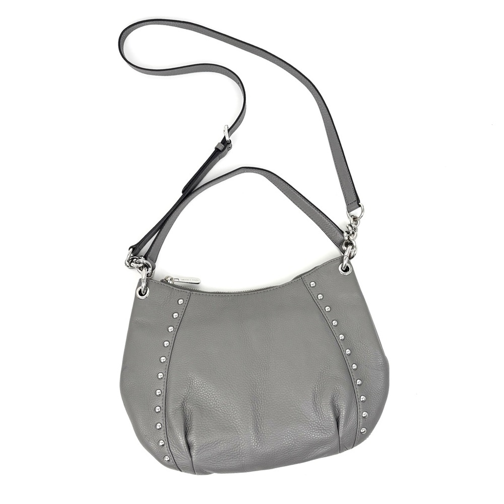 Michael Kors Pebbled Leather Stud Embellished Chain Detail Crossbody Bag